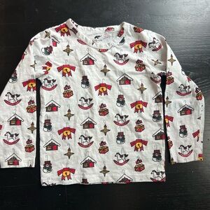 Monica + Andy 5T Kids Holiday Print Long Sleeve Shirt